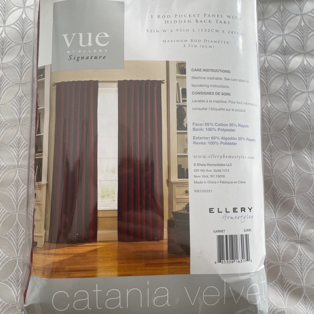 Burgundy velvet BBB drapes